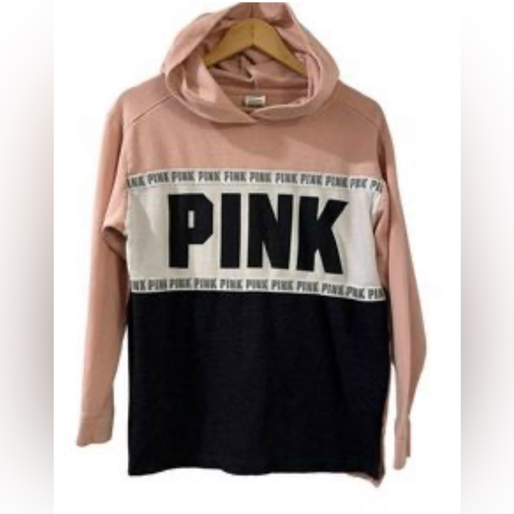 Victoria Secret Pink, Black & White Hoodie Size XS NWOT